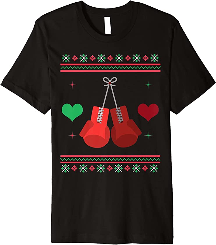 Boxing Ugly Christmas Sweater Xmas Present Premium T-Shirt