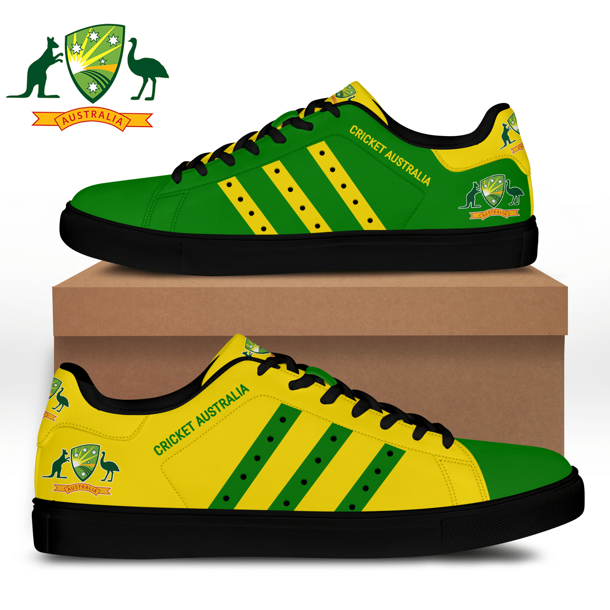 Cricket Australia Leather Low Top Shoes V6