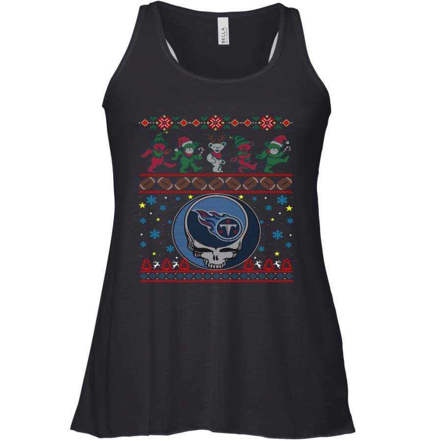 Tennessee Titans Christmas Grateful Dead Jingle Bears Football Ugly Sweatshirt Women’s Racerback Tank Top