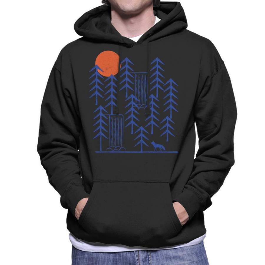 Wild Forest Fox Men’s Hooded Sweatshirt