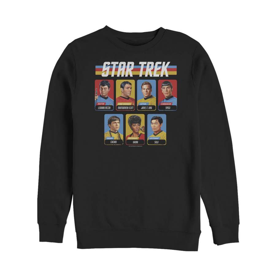 Star Trek Men’s Rainbow Playing Cards  Sweatshirt