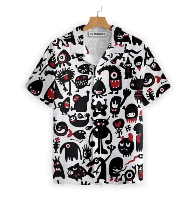 Black Monster For Halloween Hawaiian Shirt Ha49313