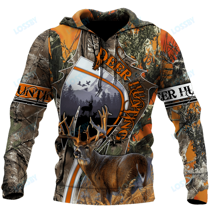 Camo Deer Hunting 3D Hoodie