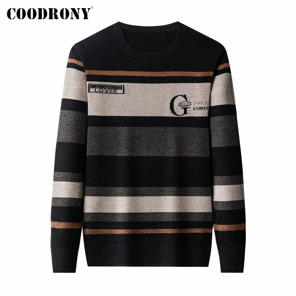 COODRONY Autumn Winter Sweater Men Clothing New Arrival Streetwear Fashion Soft Warm Knitted Chenille Wool Jersey Pullover C1371 alx