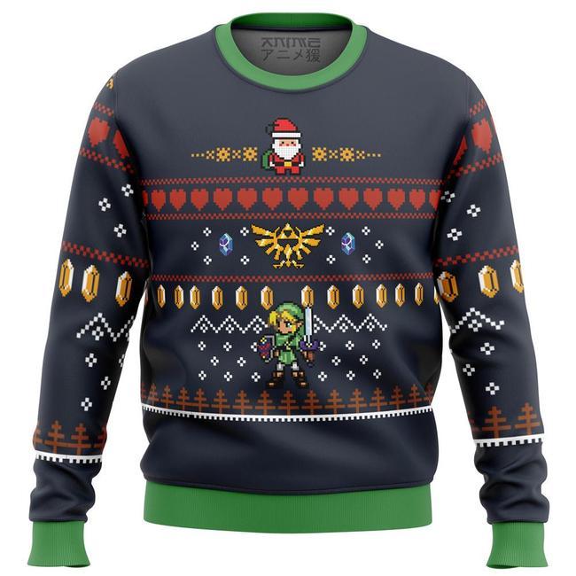 ZELDA SANTA LINK PREMIUM UGLY CHRISTMAS SWEATER – AMAZING GIFT IDEA – THANKSGIVING GIFT