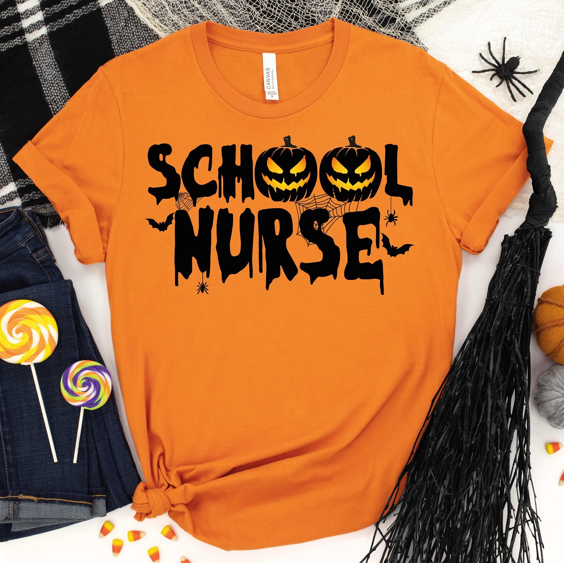 School Nurse Halloween Shirt,Nurse Halloween Costumes,Halloween Nurse Shirt,Spooky Nurse Shirt,Halloween Nurse Gift,Halloween Nursing School x Halloween costumes 2024