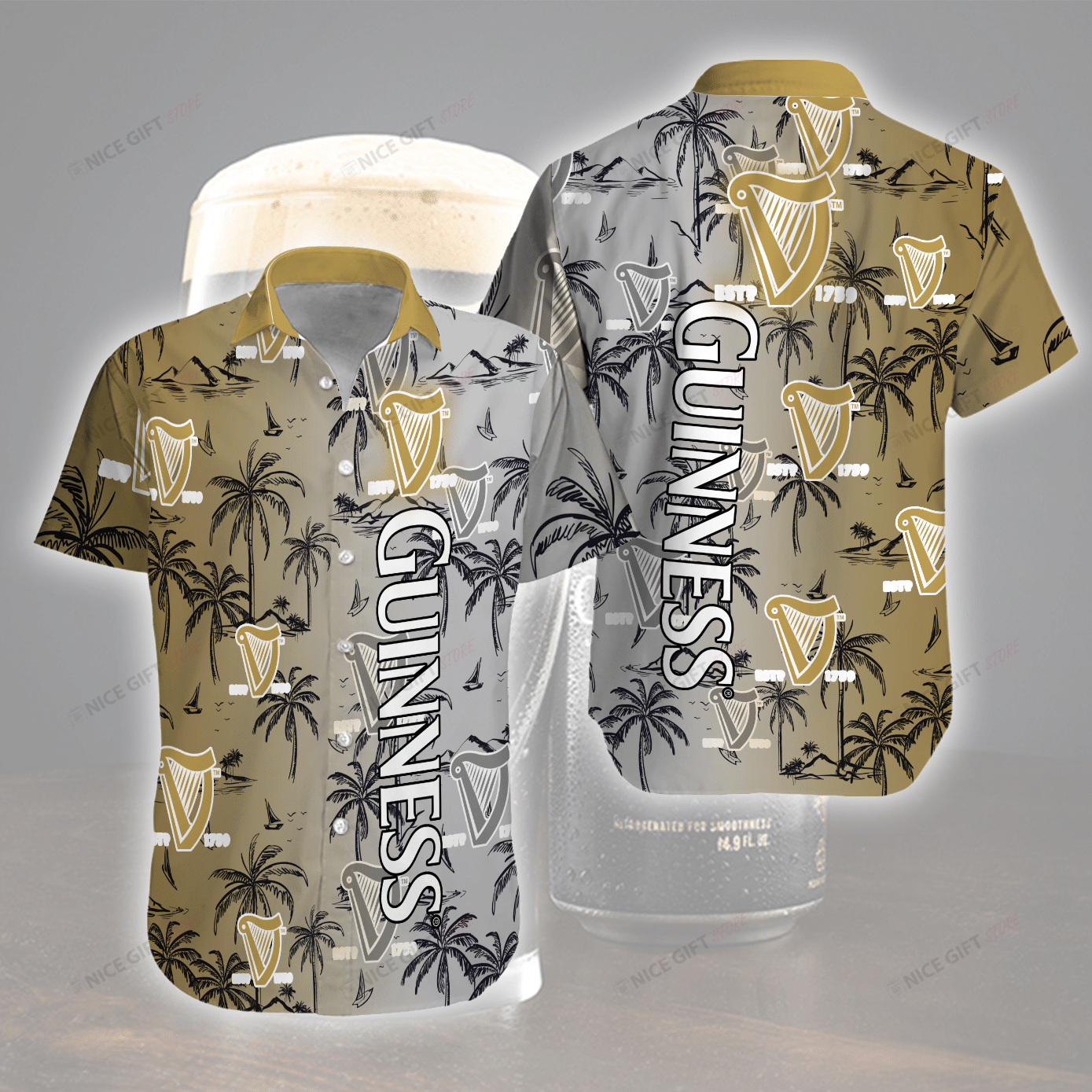 Guinness Hawaiian Shirt 3Hs-N2U0