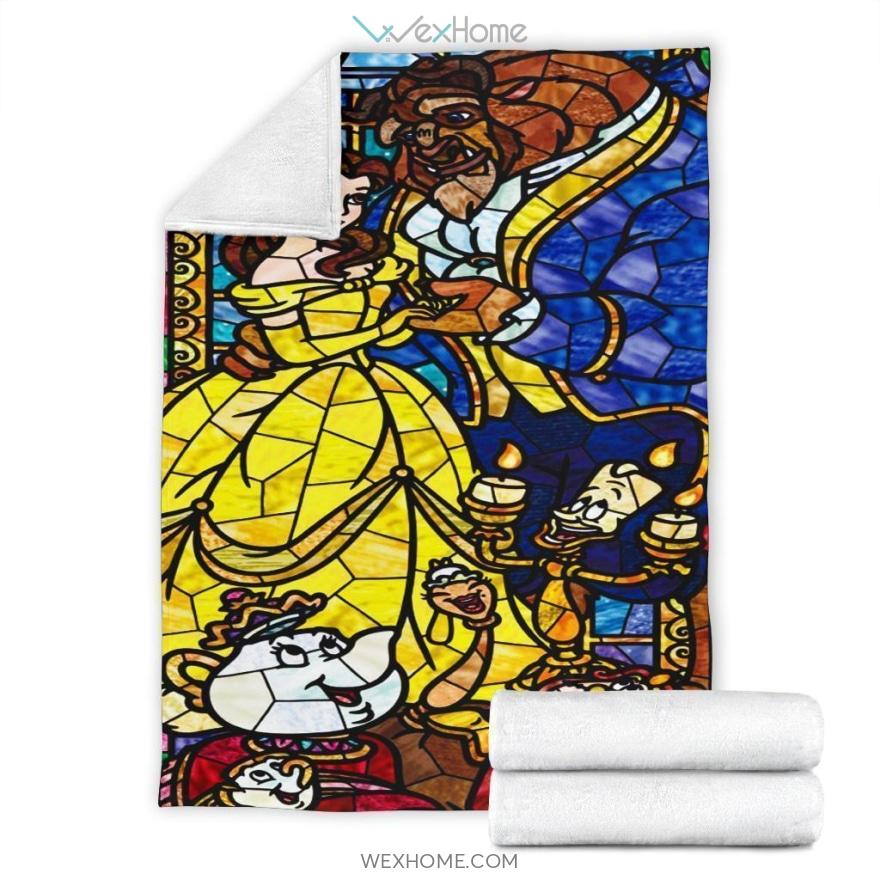 Beauty And The Beast Blanket | Cartoon Premium Blanket  W1124