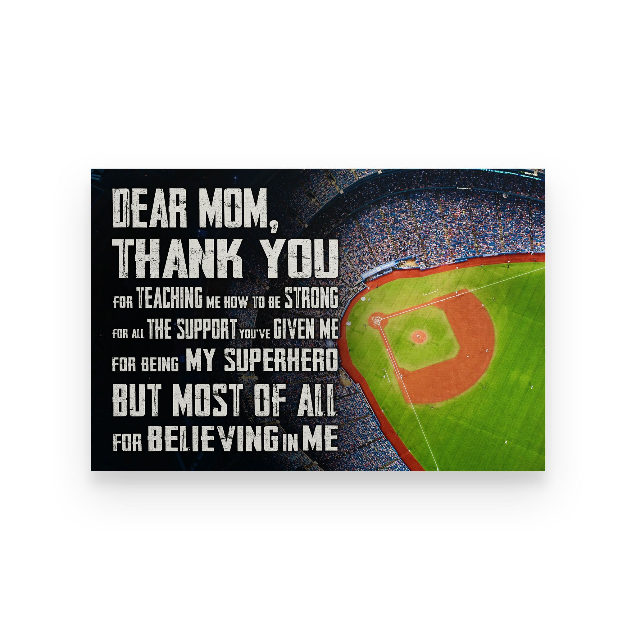 stadium poster dear mom thank you for teaching