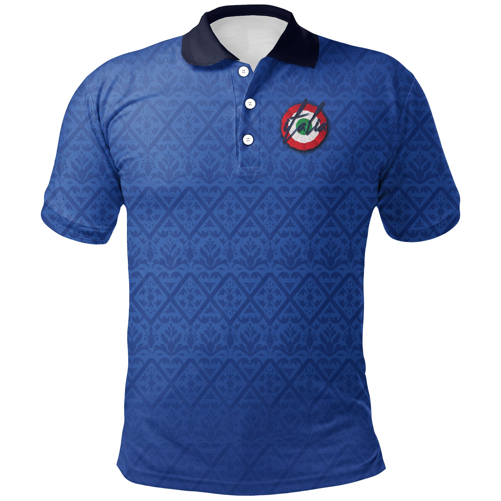 (Custom) Italy Polo Shirt EURO 2020-2021 Flag Map A13