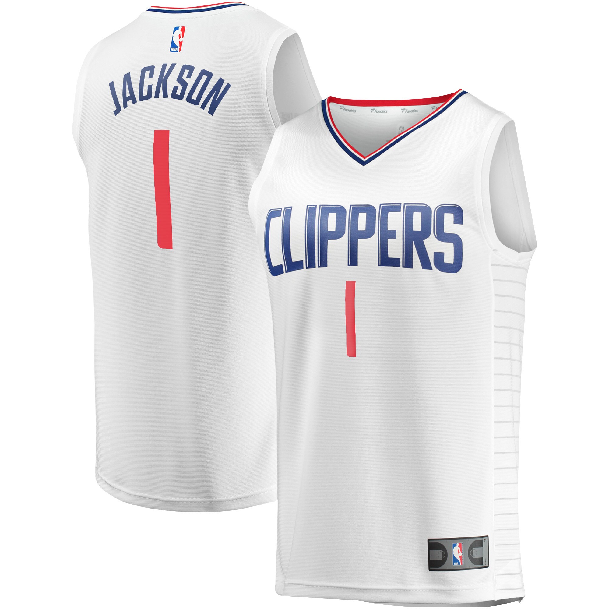 Reggie Jackson LA Clippers Fast Break Player Jersey – Association Edition – White