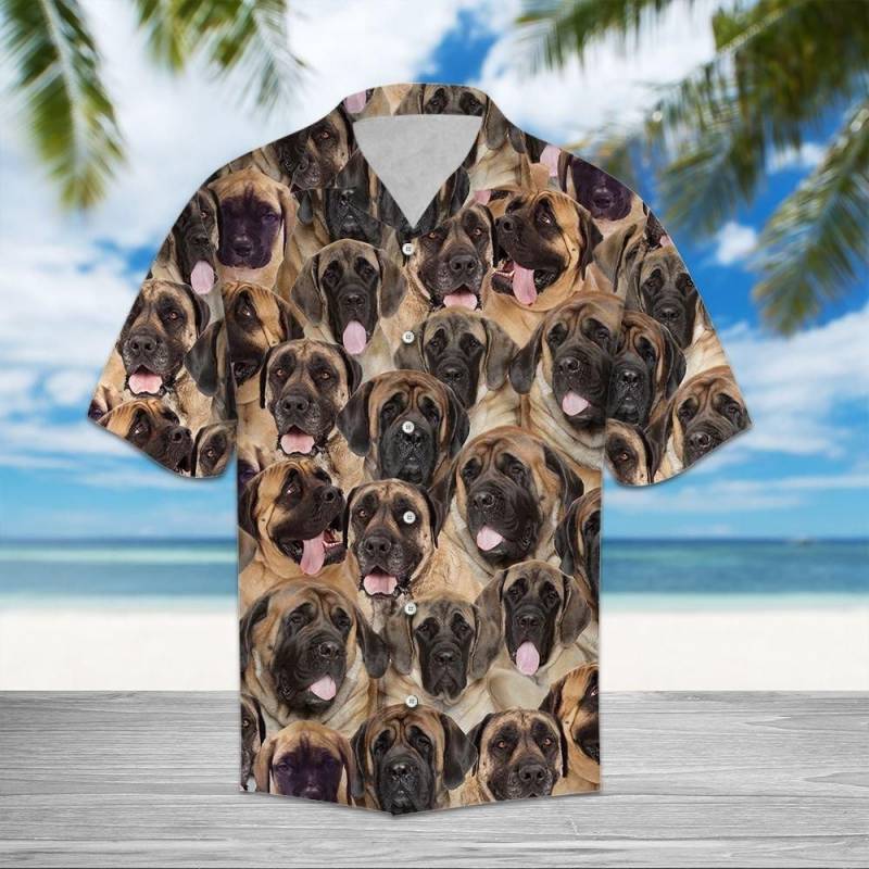 Artsyhomes English Mastiff Awesome Hawaiian Ha96689