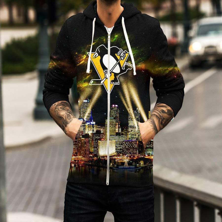 Skyline Pittsburgh Penguins 3D full over print Hoodie, Sweater, TShirt RC-020