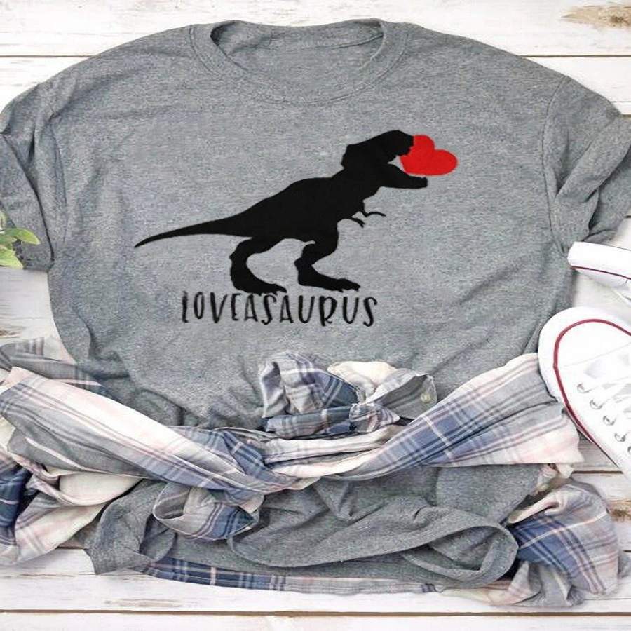 Valentine Dinosaur Loveasaurus Hear Unisex Pullover Hoodie Sweatshirt Black Xl