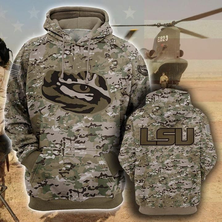 Lsu Tigers Ncaa Camo Hoodie & Zip Hoodie