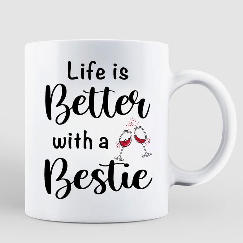 Besties Drunk Stories Cocktail Girls Personalized Coffee Mug