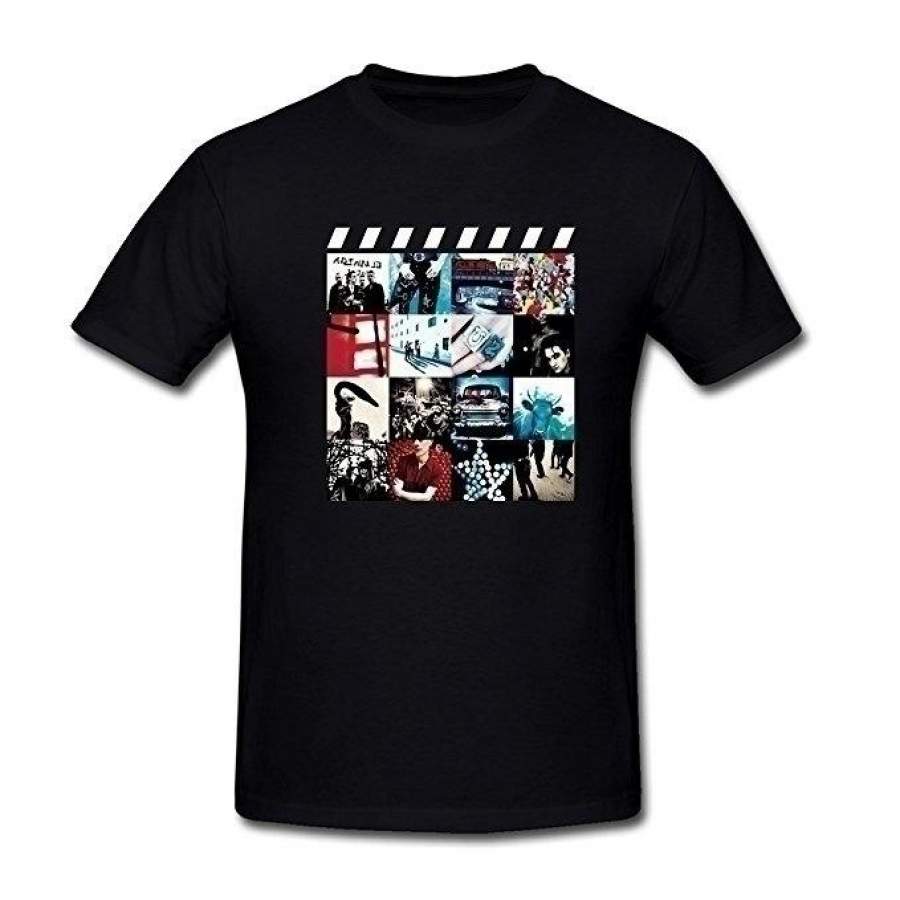 High Quality Men’S U2 Photo Joint Cotton T-Shirt Black