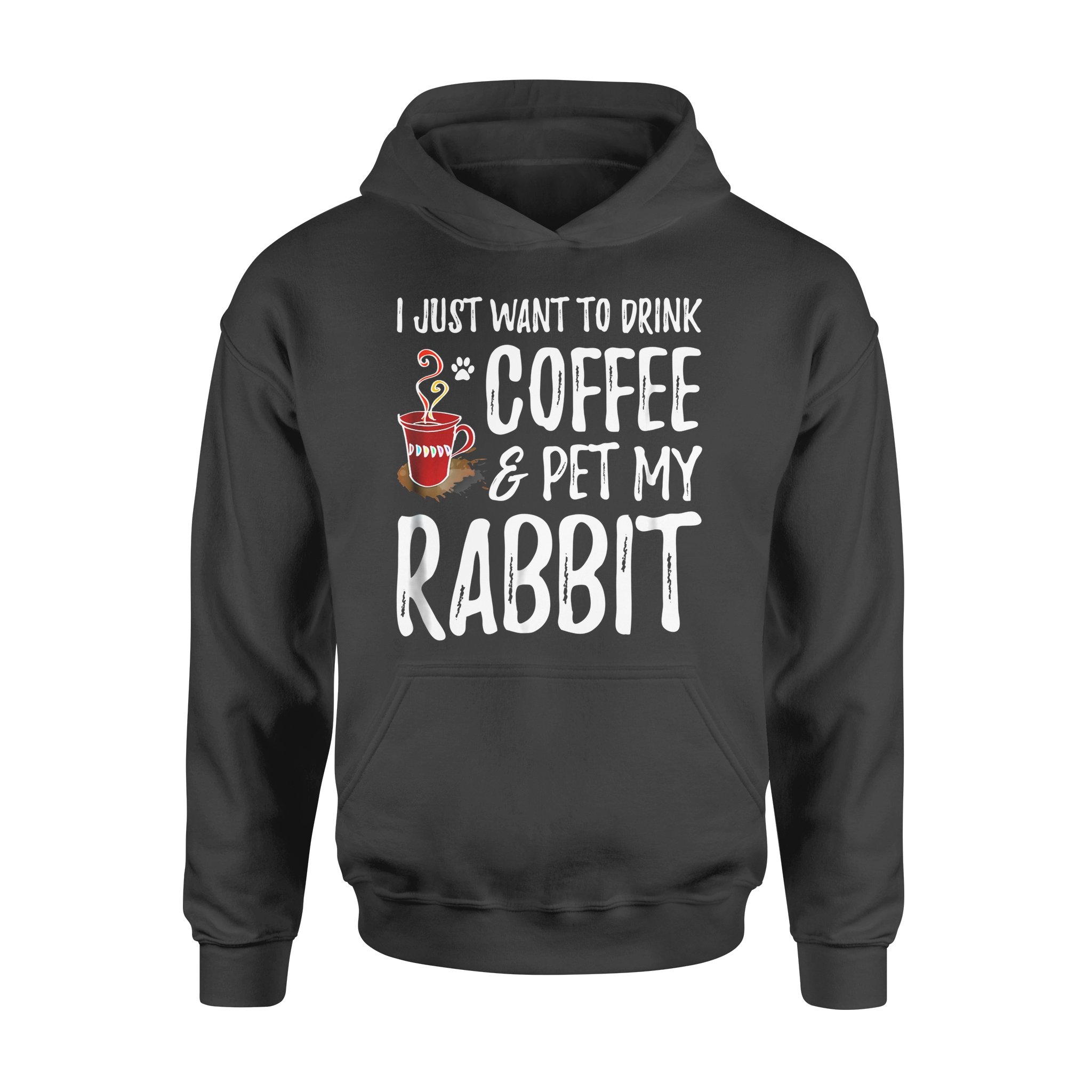 Dog gift idea Rabbit Lover Coffee Funny Bunny T-Shirt – Standard Hoodie