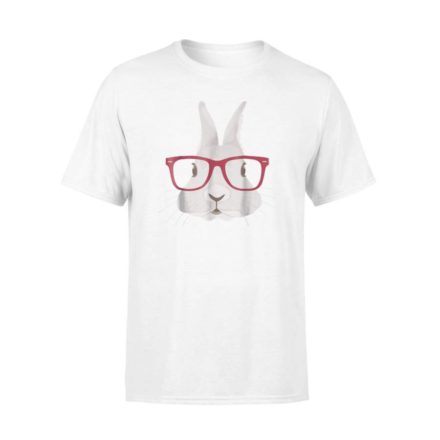 Easter Nerd Hipster Bunny Face Scientist T Shirt
