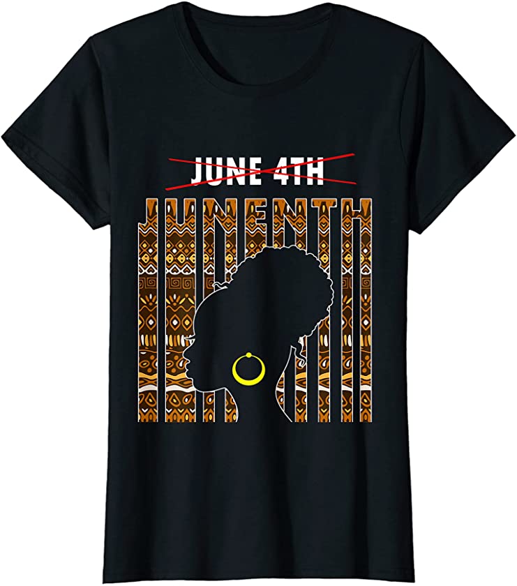 Womens Juneteenth Heart Black History Afro American African Freedom T-Shirt