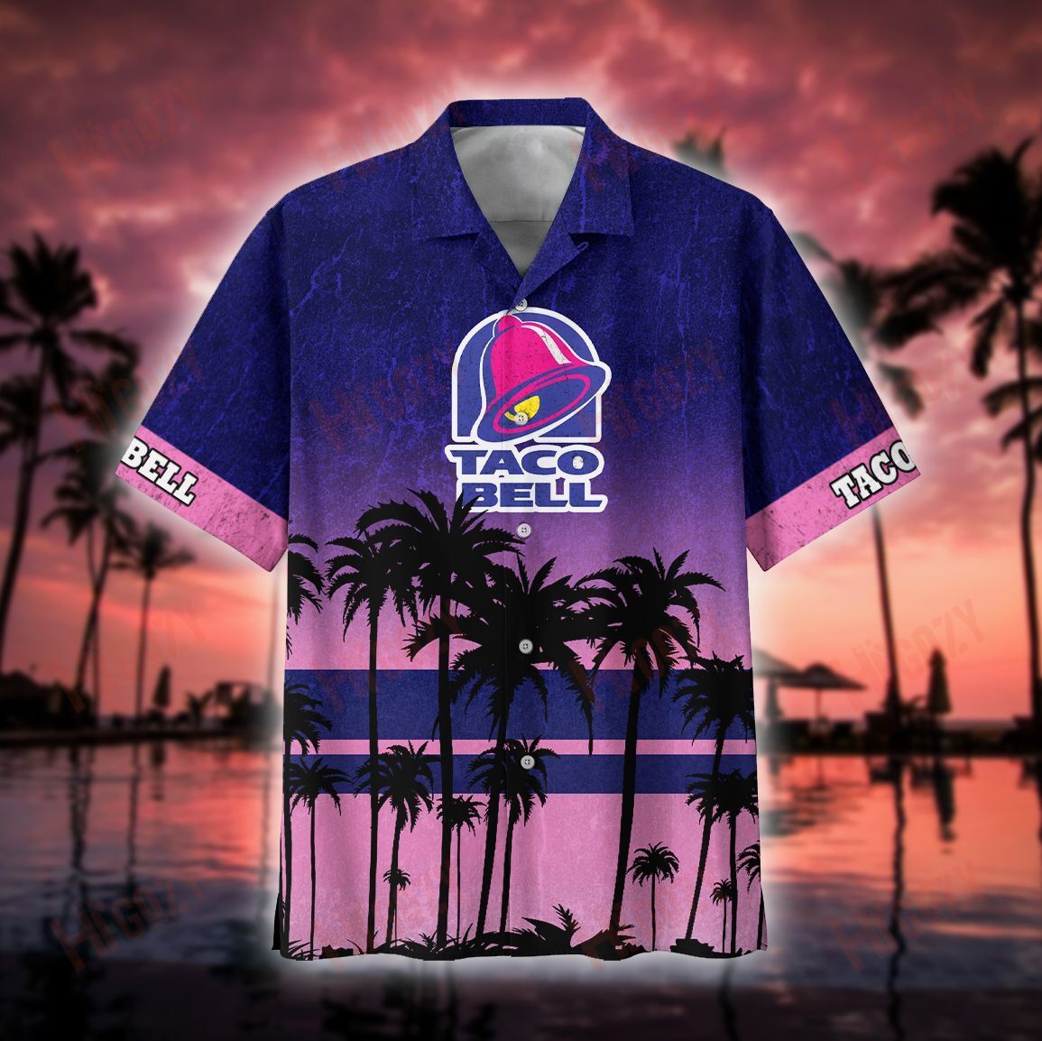 Taco Bell Hawaii Button Up Vintage Shirt Ha52743