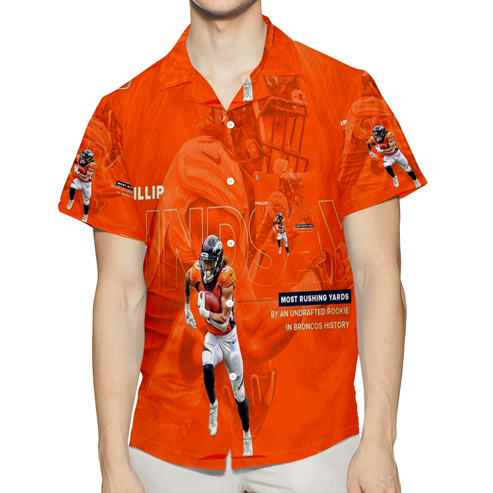 Denver Broncos Phillip Lindsay2 3D All Over Print Summer Beach Hawaiian Shirt With Pocket