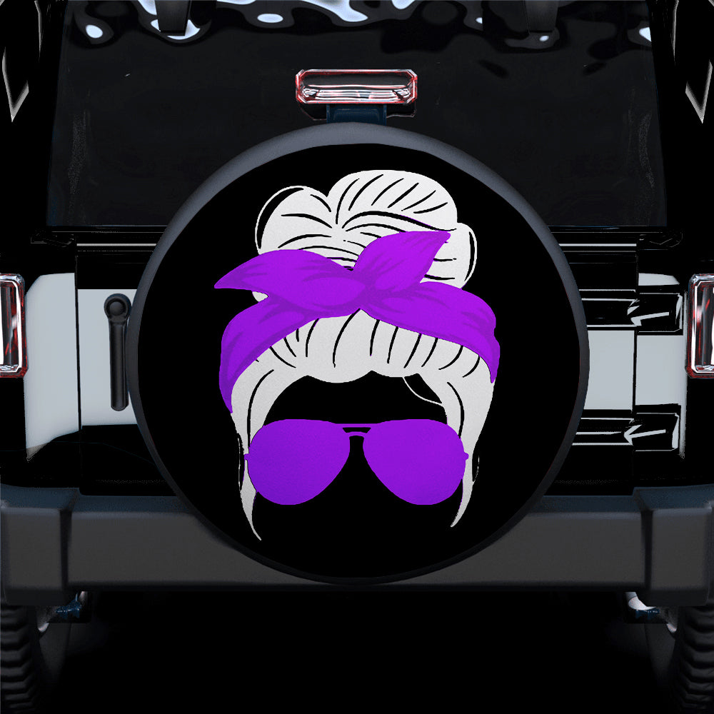 Purple Turban Jeep Girl Car Spare Tire Covers Gift For Campers