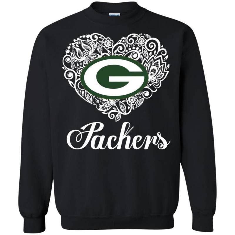 Green Bay Packers Lace Heart Shirts