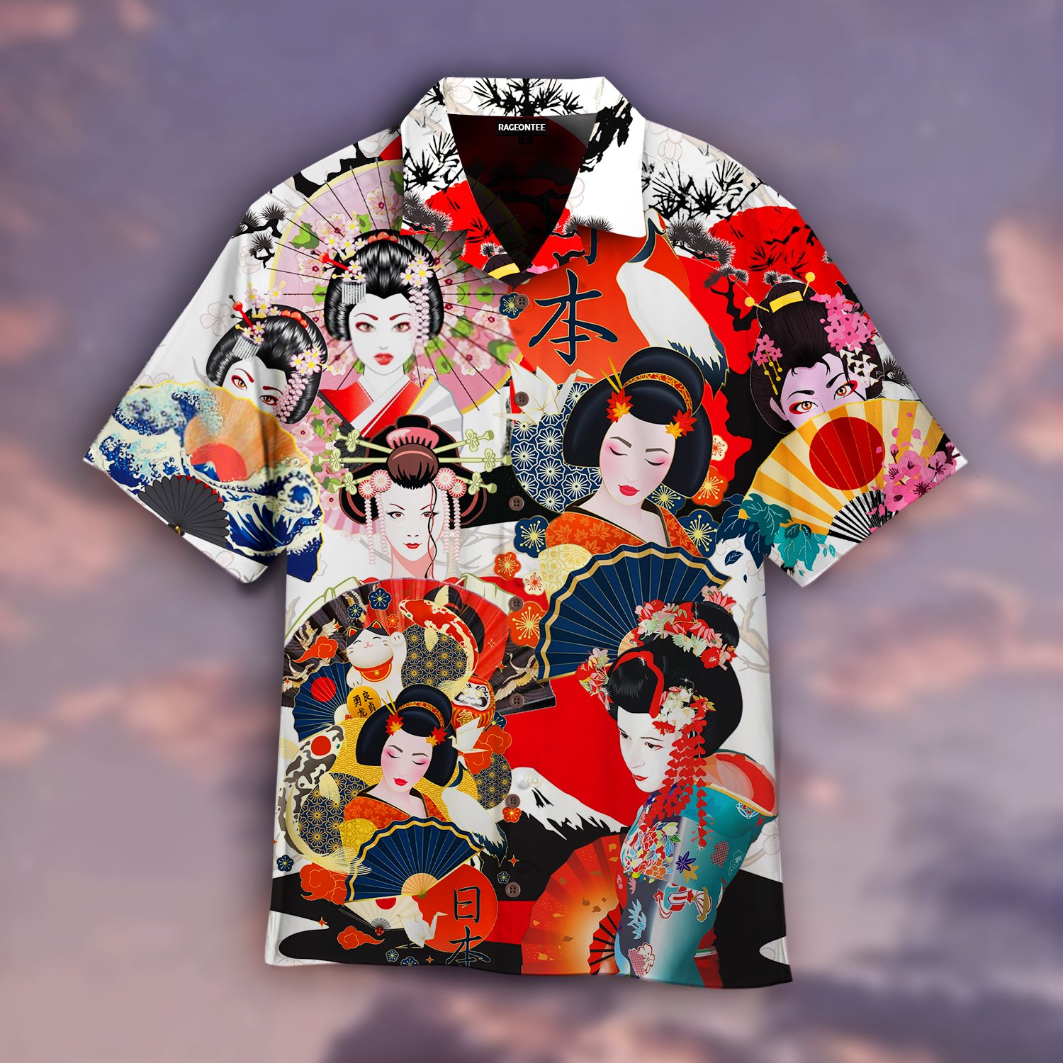 Geisha Woman Japanese Hawaii Shirt For Men Women Adult Ha25219