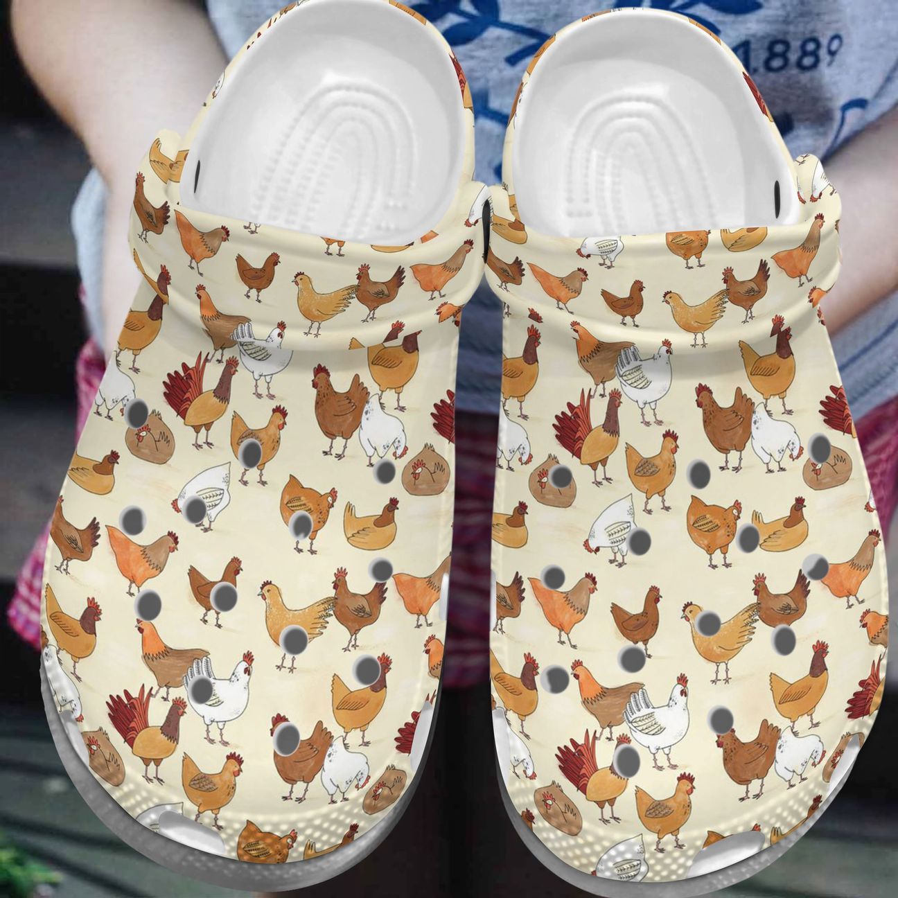 Chicken Personalized Clog, Custom Name, Text, Color, Number Fashion Style For Women, Men, Kid, Print 3D Lovely Hen