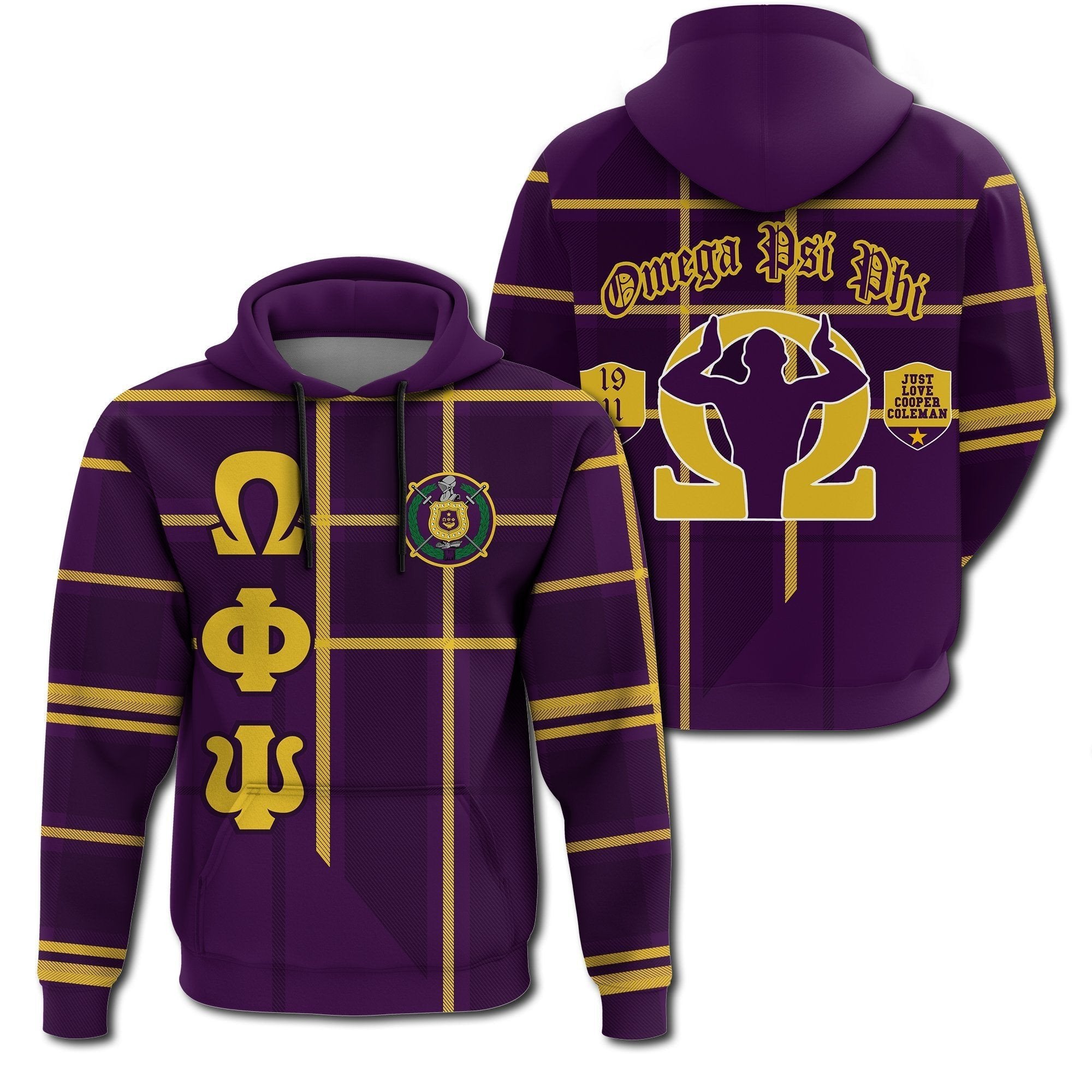 Fraternity Hoodie – Omega Psi Phi Burberr Style Bulldog Hoodie