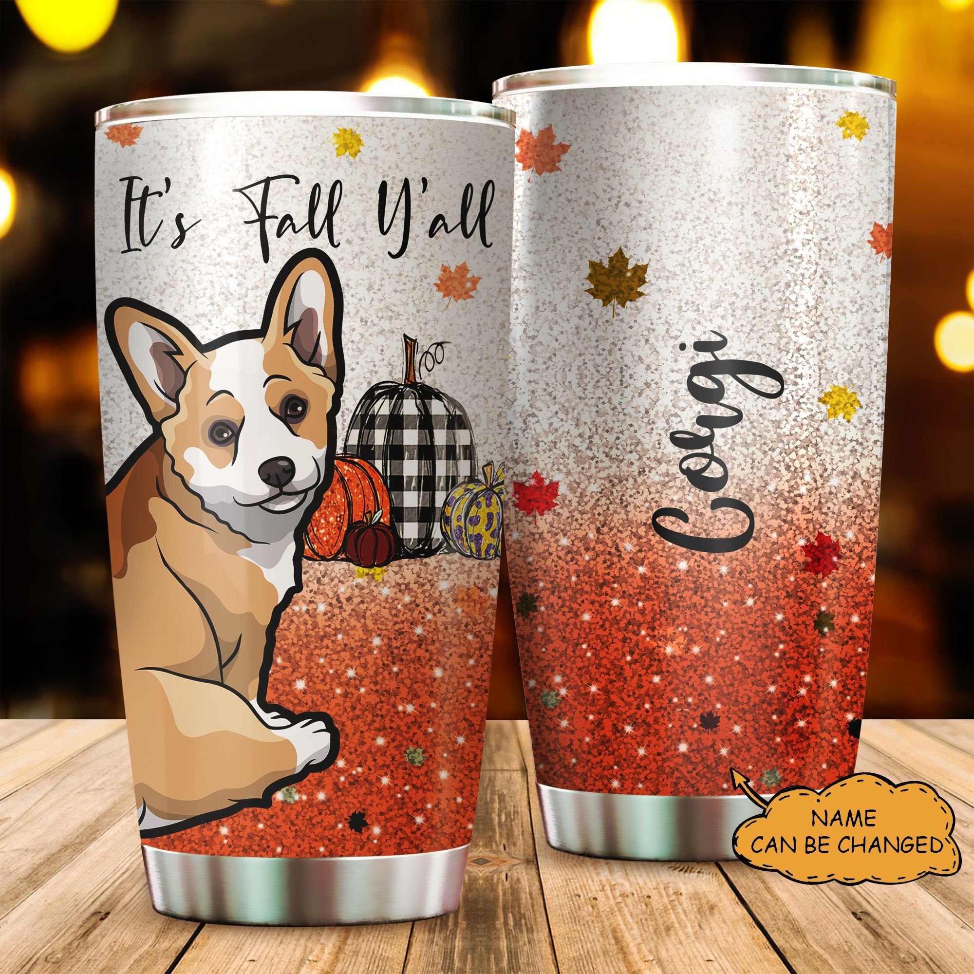 Corgi it’s fall y’all custom tumbler 104 L1TTT0056