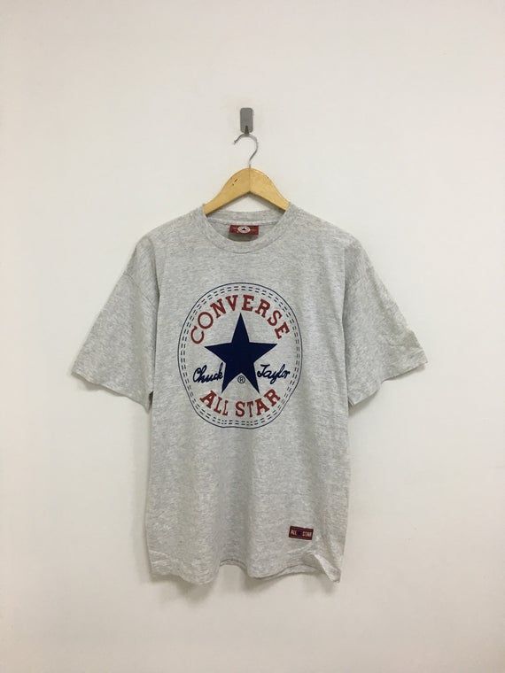 Vintage Rare Converse Chuck Taylor Usa Big Logo Spell Out Tommy Polo Sport Ralph Lauren Fila Basketball Shirt