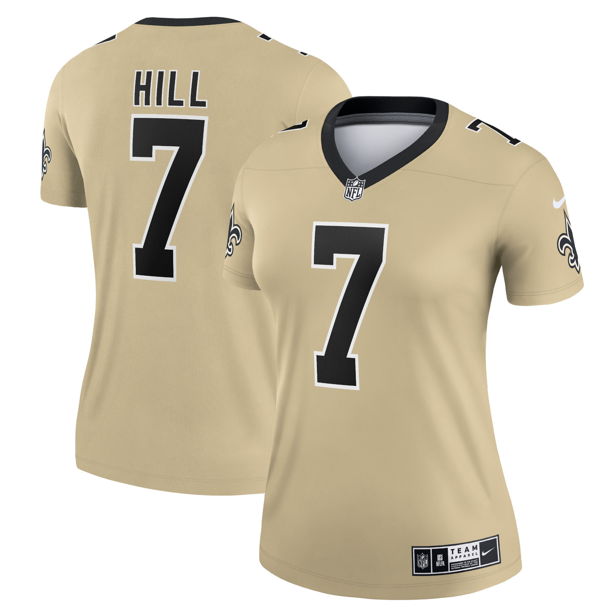 Taysom Hill New Orleans Saints Womens Inverted Legend Jersey – Gold NFL