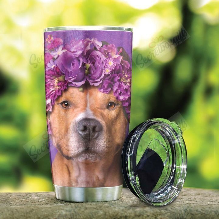 Personalized Pitbull Flower Purple Gs-Cl-Ml1903 Tumbler