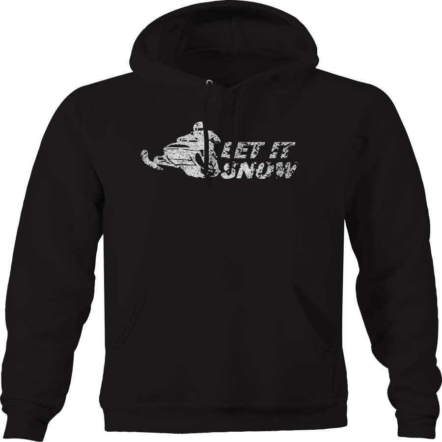 Let It Snow Snowmobile Racing Winter Sports  Hoodie