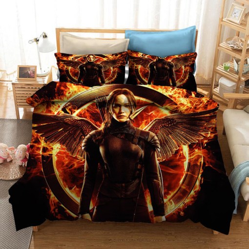 The Hunger Games 3 Duvet Cover Pillowcase Home Decor 3D Bedding Set 5602