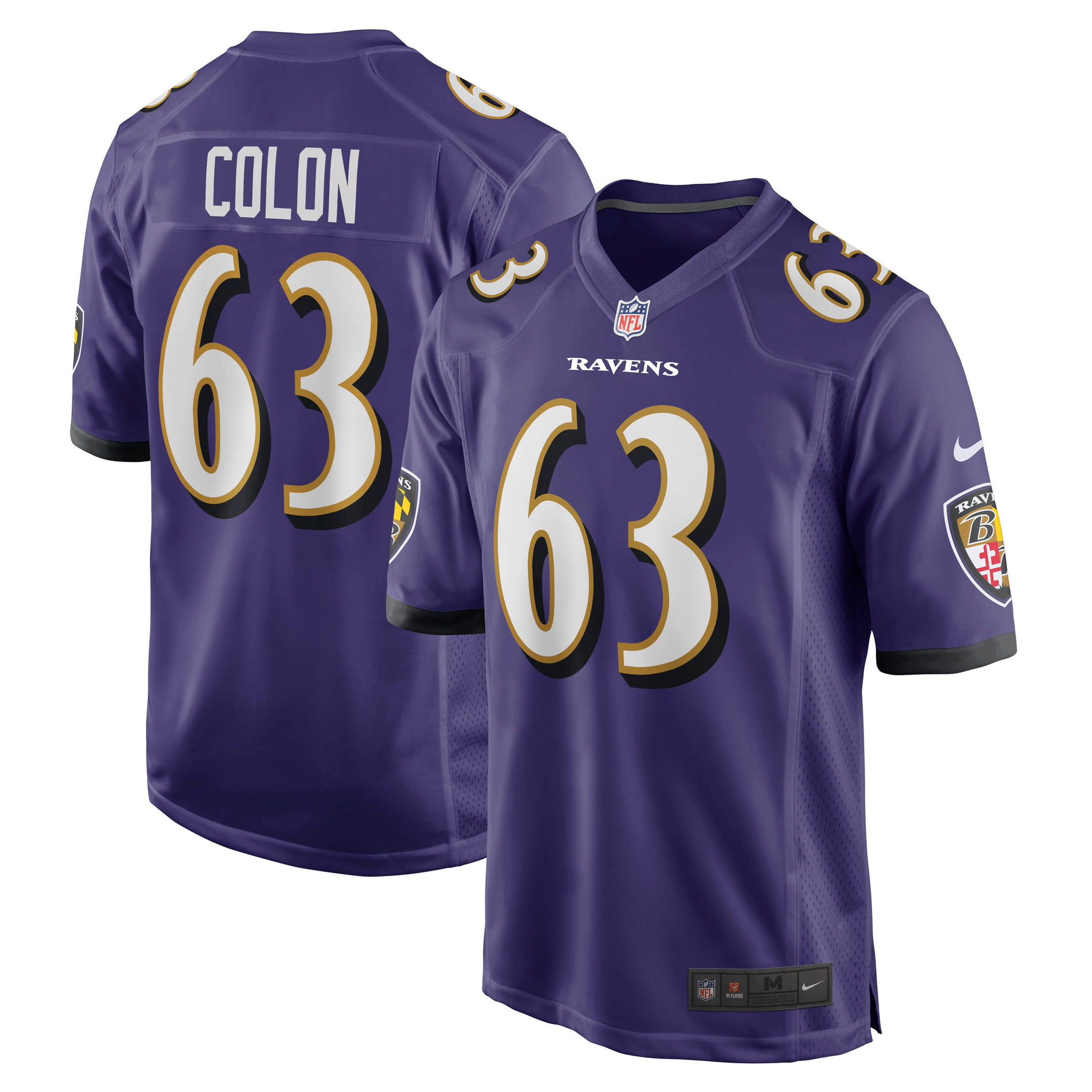 Trystan Colon Baltimore Ravens Game Player Jersey – Purple NFL