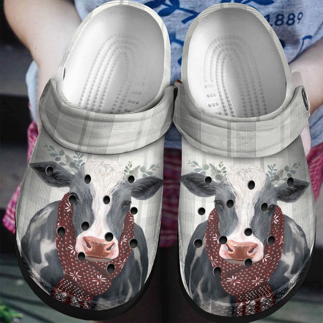 Cow Personalized Clog, Custom Name, Text, Color, Number Fashion Style For Women, Men, Kid, Print 3D Floral Cow