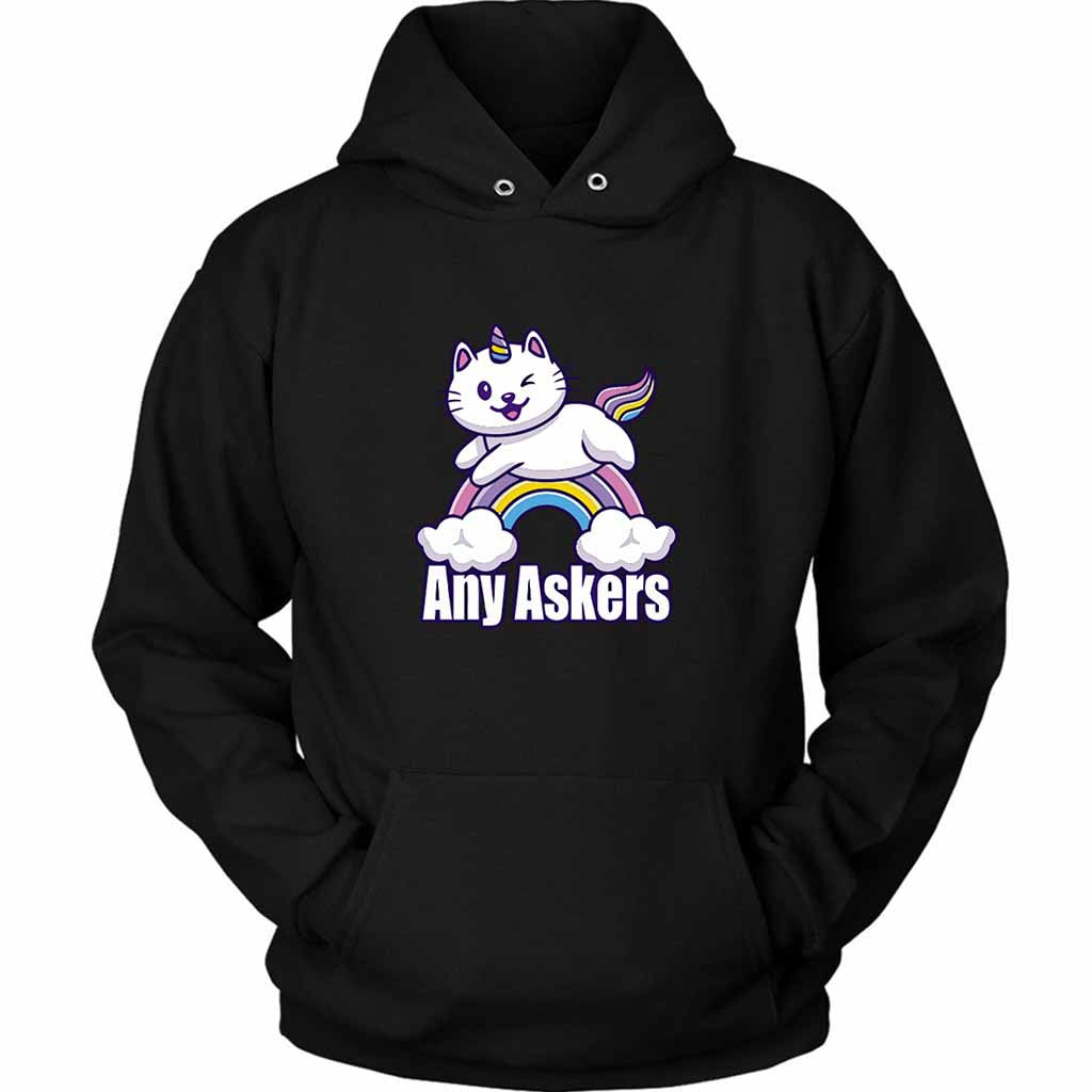 Any Askers Meauw Kitten Unicorn Pretend Unisex Hoodie