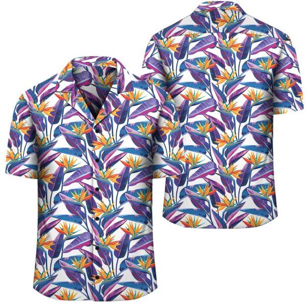 Tropical Strelitzia Hawaiian Shirt