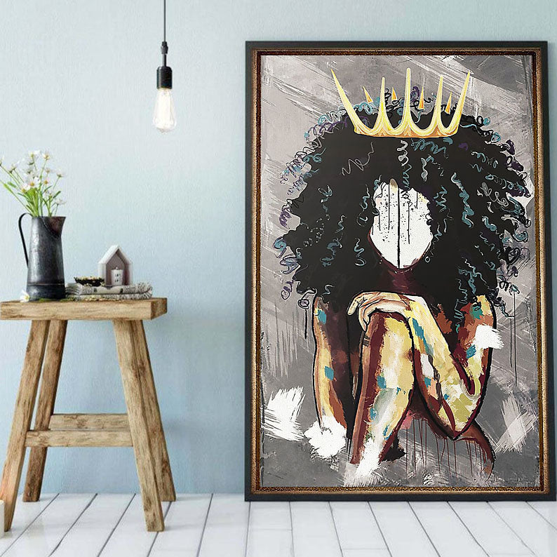 Modern African Canvas Art Beautiful African American Poster Print Black Girl Pride African Man Delightful Wall Art And Decor