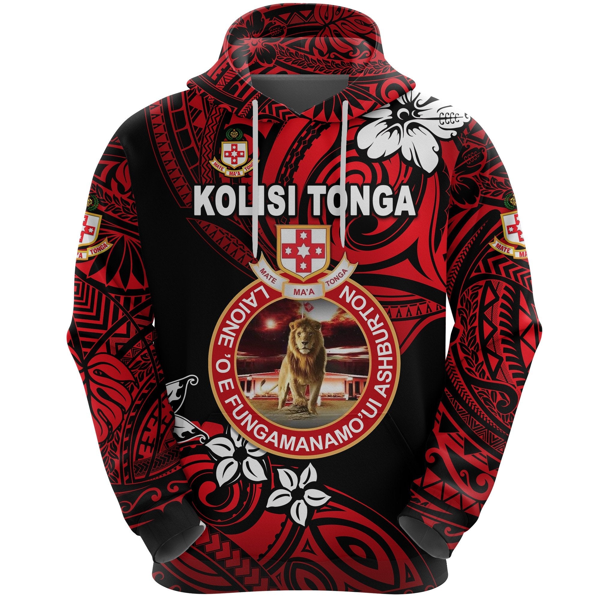 (Custom Personalised) Kolisi Tonga Hoodie Mate Ma’A Tonga Unique Vibes, Custom Text And Number – Lion