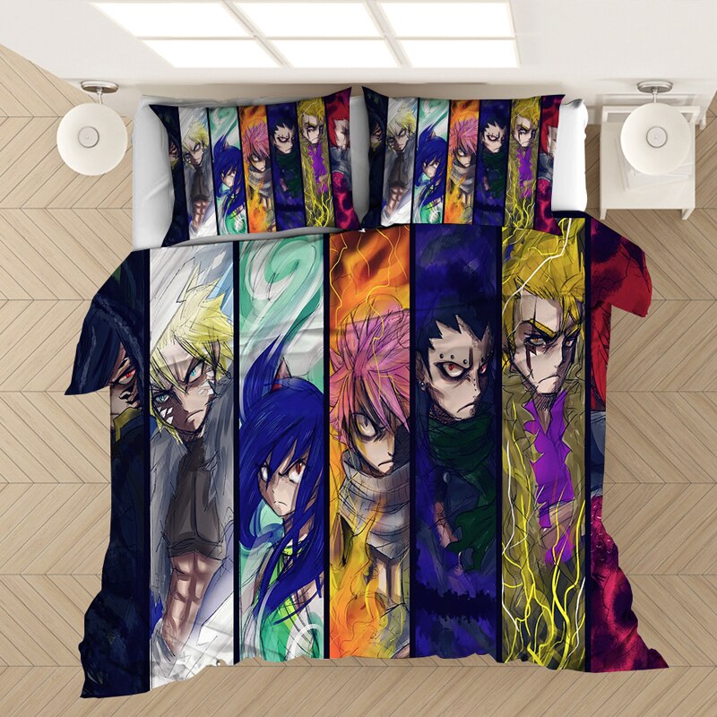 3D Anime Bedding Set Duvet Covers Pillowcases Bed Set Cartoon Bedding Sets Bedclothes Bed (No Sheet) Animood Collections
