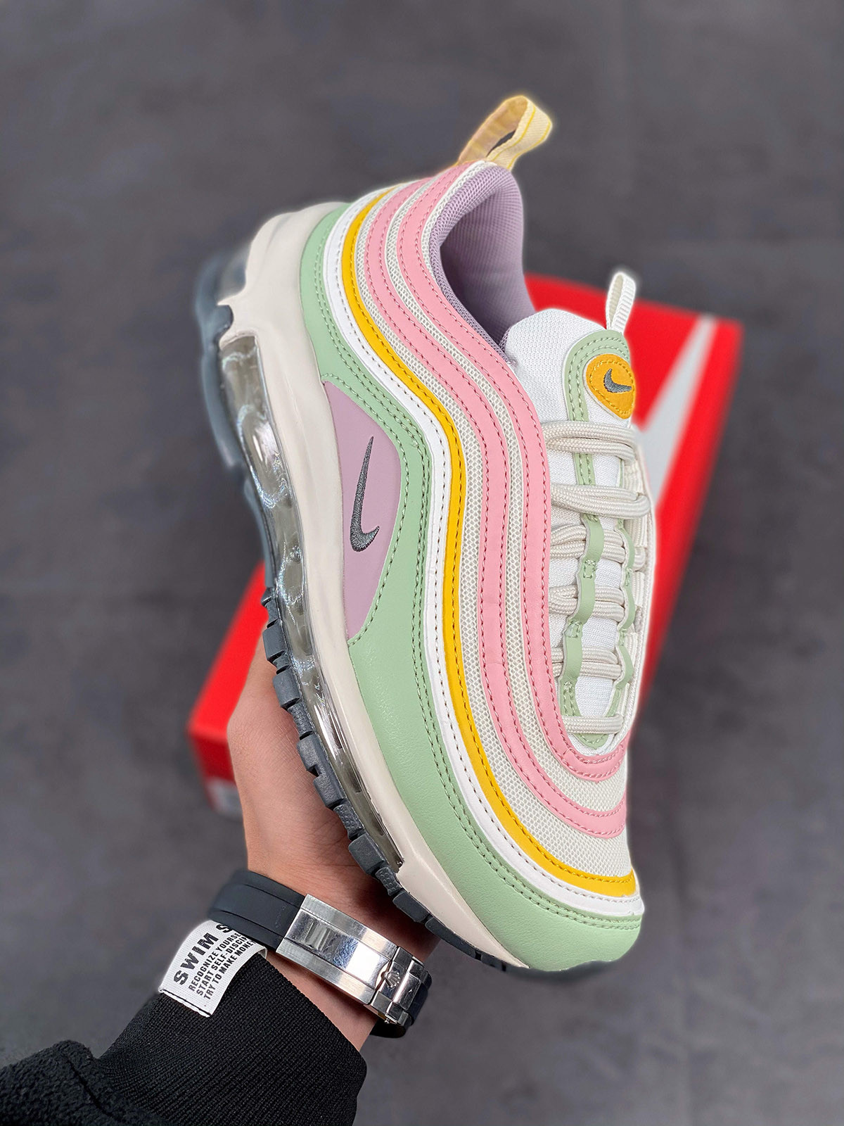 Nike Air Max 97 ‘Multi Pastel’ PinkOrange-Yellow-Green 5339662