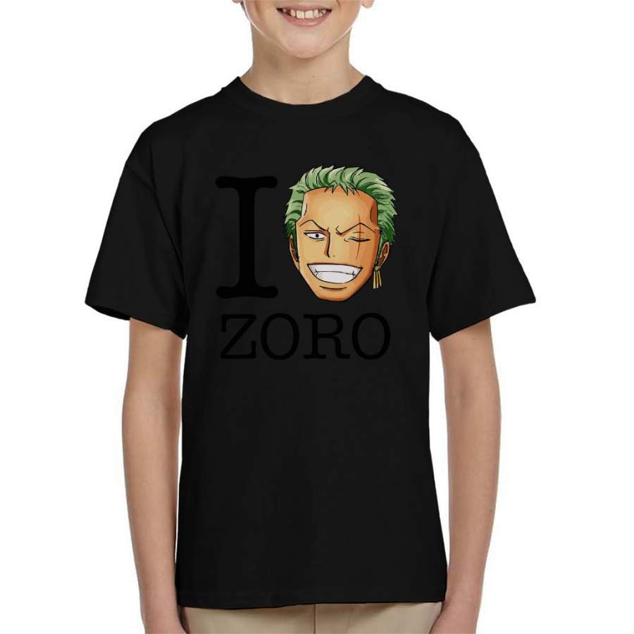 I Heart Roronoa Zoro One Piece Kid’s T-shirt