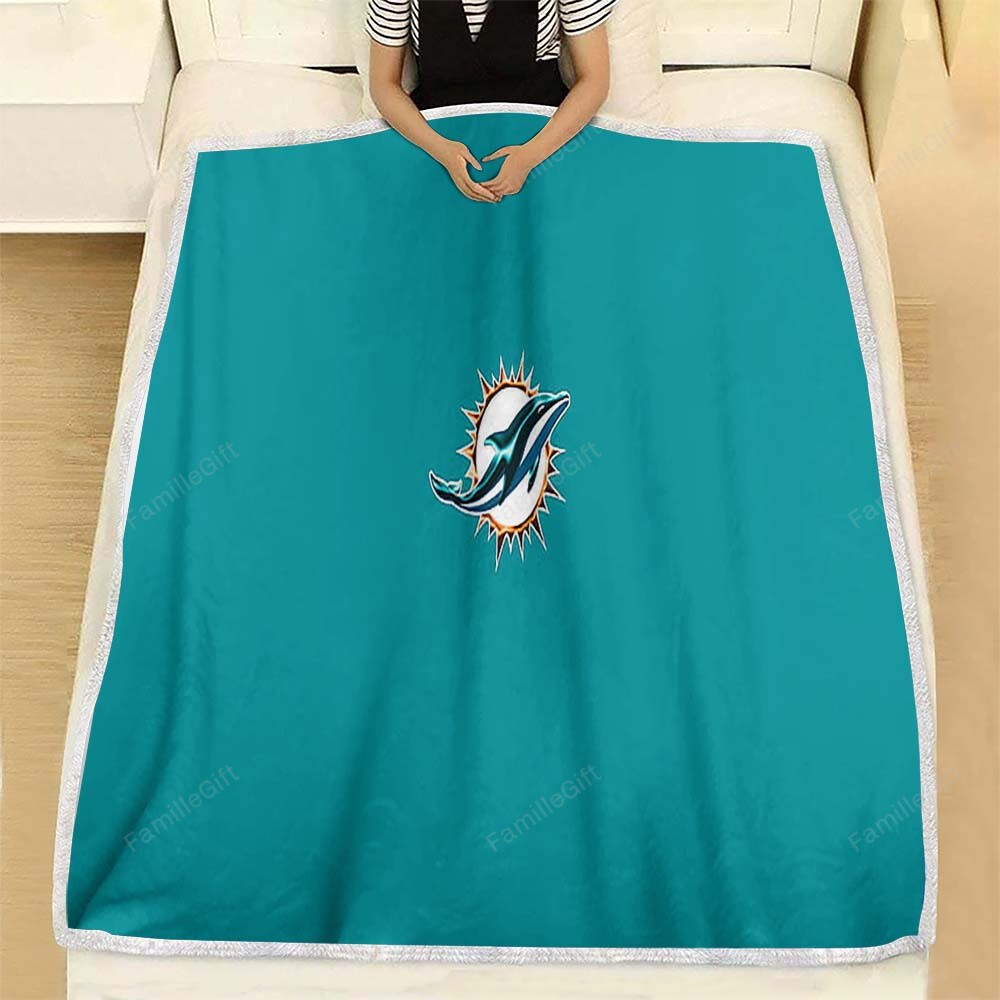 Dolphins Bling Fleece Blanket – Miami Soft Blanket, Warm Blanket