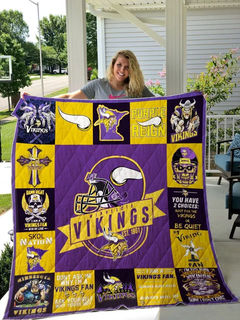 Minnesota Vikings Quilt Blanket H98