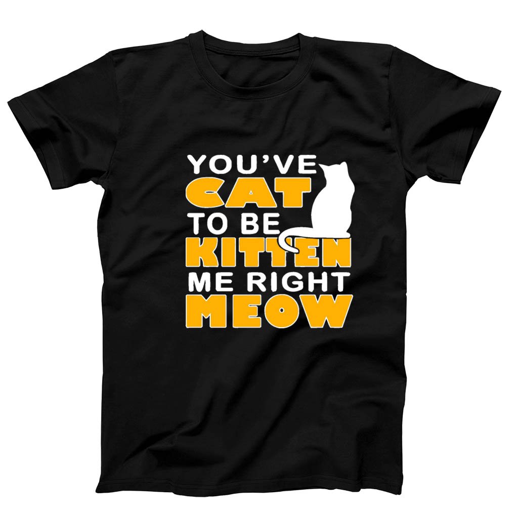 Are You Kitten Me Right Meow Yellow Men’s T-Shirt Tee