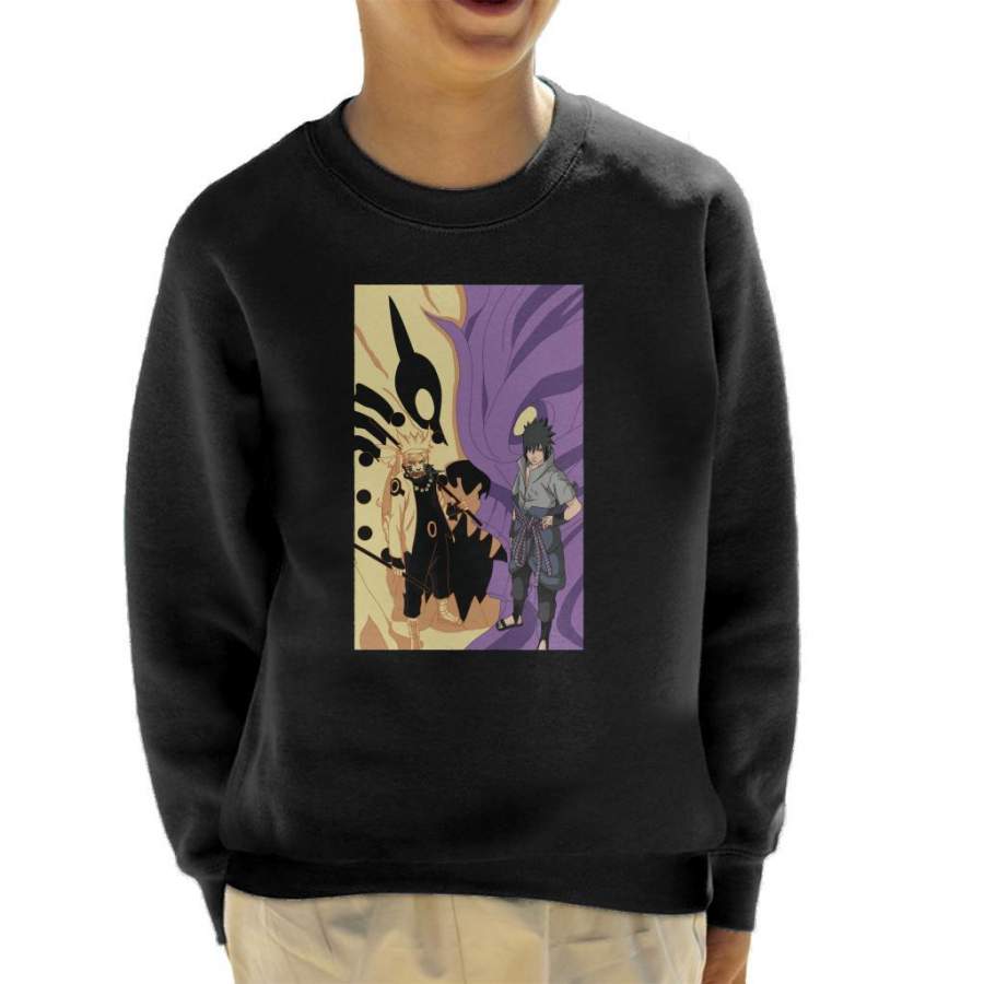 Naruto And Sasuke Fox Vs Cobra Kid’s Sweatshirt